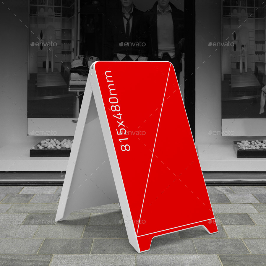 Stand Display Board Mockup, Graphics GraphicRiver